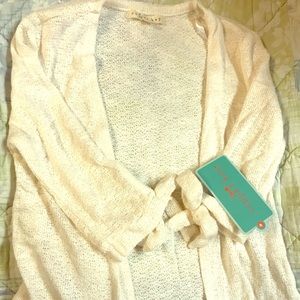 Little Girls White Cardigan Sweater NWT